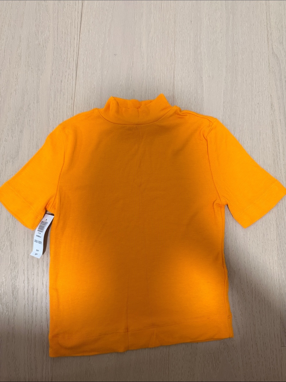 Babaton Kids Bright Orange Short-Sleeve Mock Neck Tee